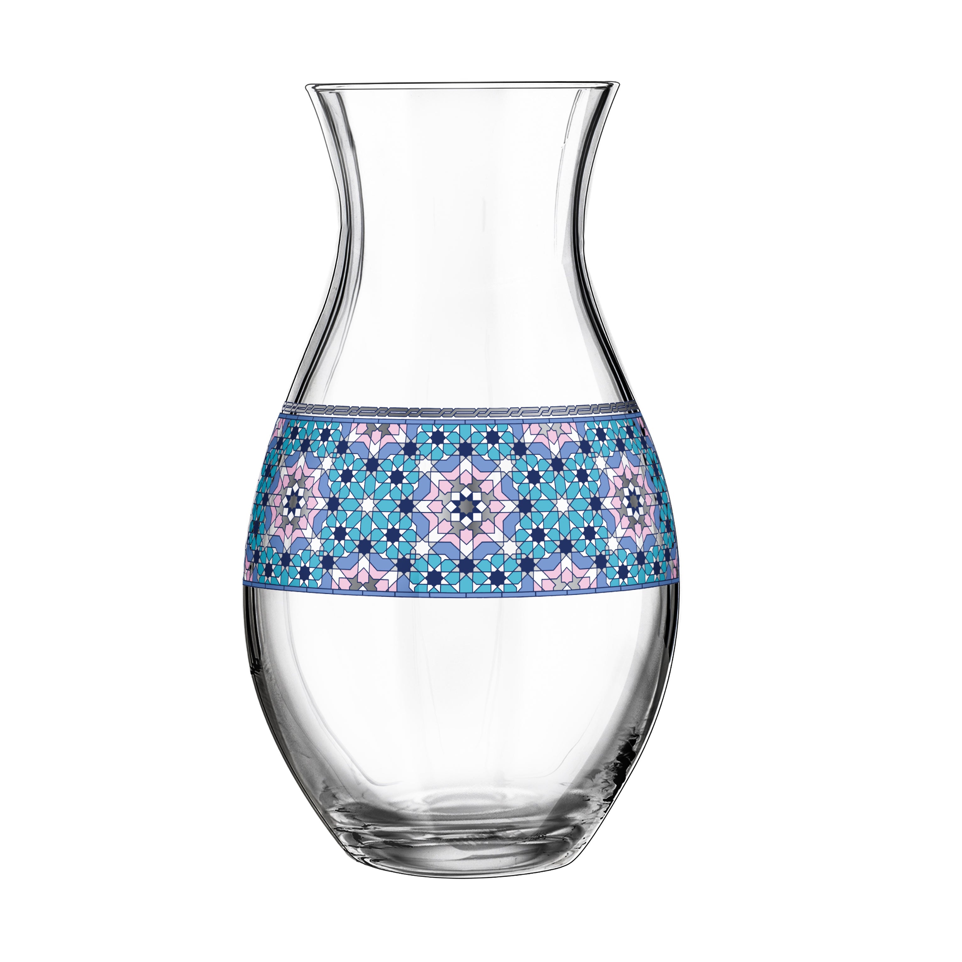 Dimlaj Melange Glass Vase in Platinum - Elegant Home Decor for Centerpieces, Wedding Decorations & Modern Interior Design
