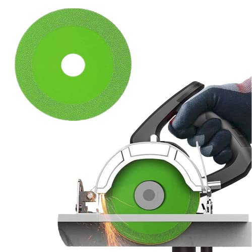Premium Diamond Glass Cutting Disc - Ultra Thin Tile Blade for Porcelain, Ceramic, Jade & Crystal - Lapidary Trim Wheel for Grinding, Chambering & Precision Work - Ideal for DIY Projects, Jewelry Making & Stone Crafting (1PC)