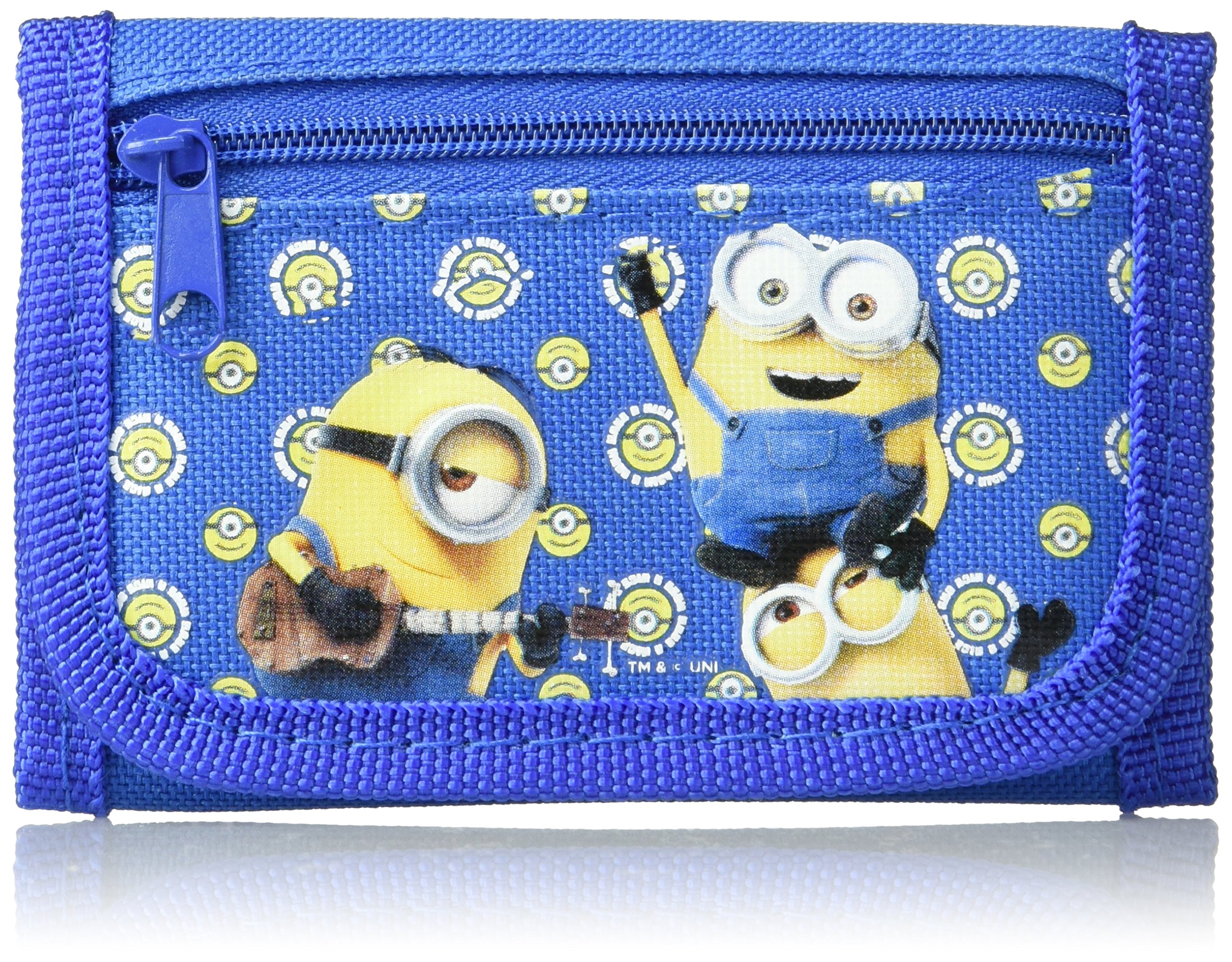 Despicable Me Minions Authentic Licensed Trifold Wallet (Blue) - Perfect for Kids & Minions Fans - Great Gift for Birthday, Christmas & Collectors