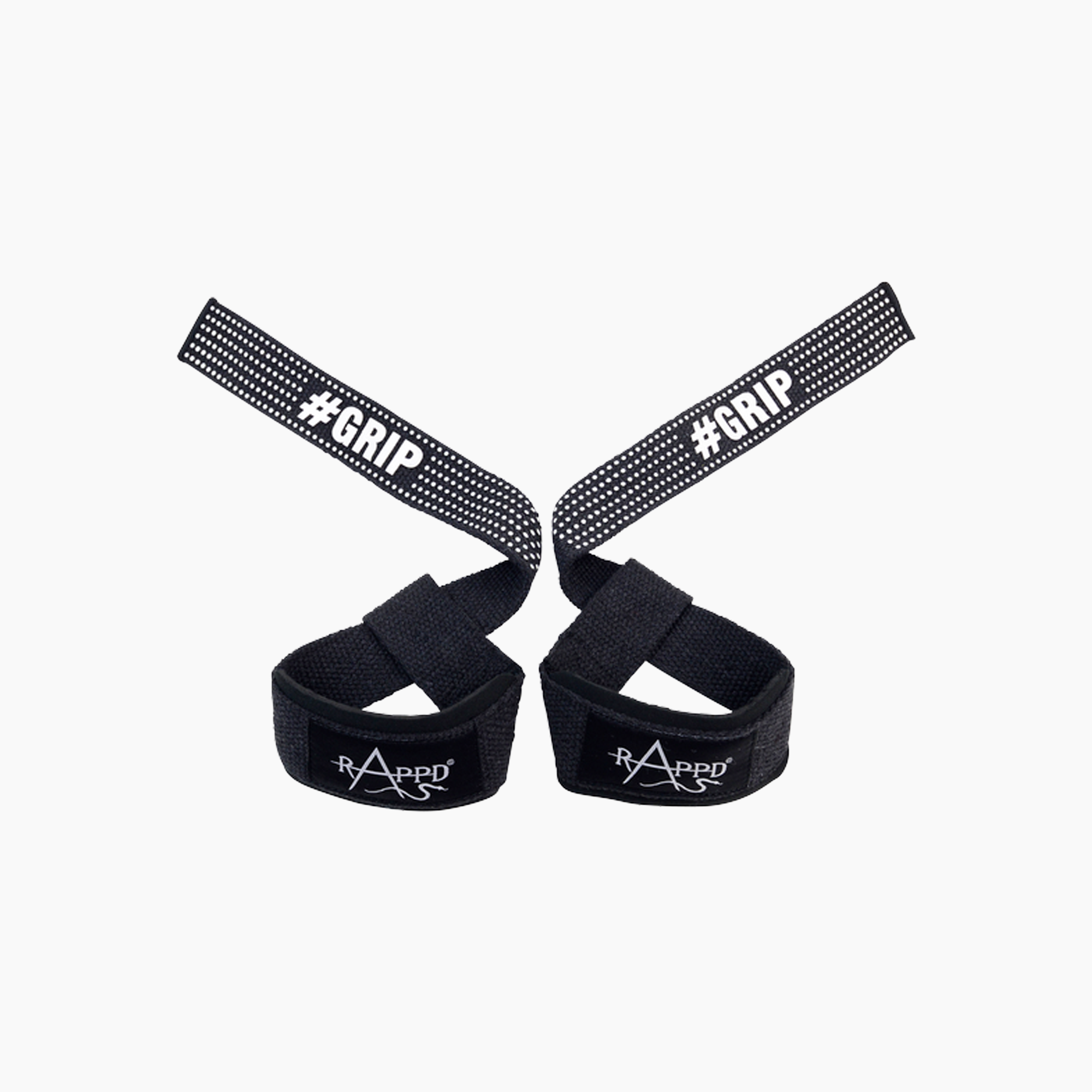 Rappd Single Loop Lifting Straps (Pair) - Premium Workout Straps for Weightlifting, Powerlifting & Gym Training - Enhance Grip & Performance