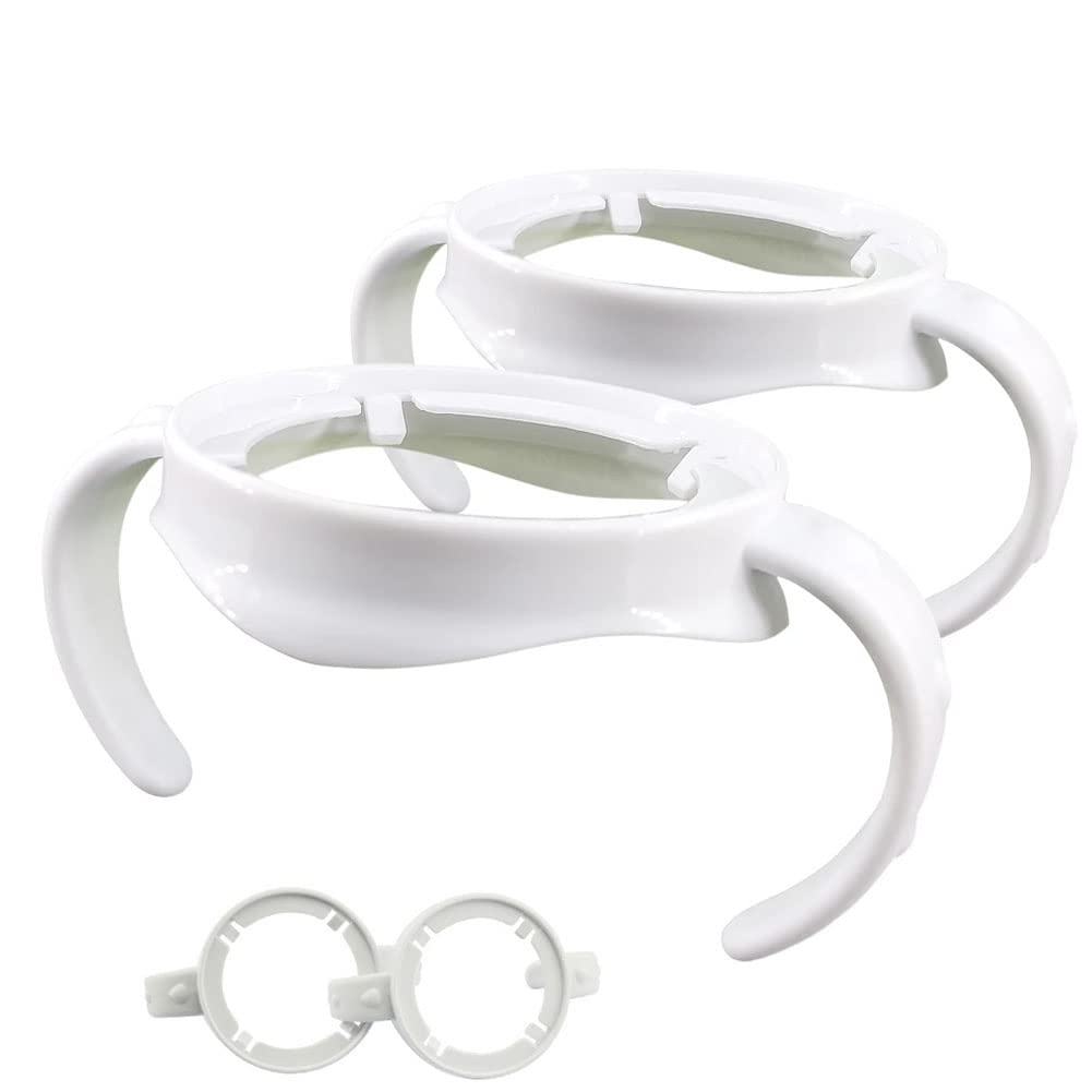 Newmemo Baby Bottle Handles - 2 Pack Ergonomic Grip Holder for Avent Natural Wide Mouth PP/Glass Feeding Bottles | Secure & Easy to Hold | Perfect for Travel, Daycare & On-the-Go Feeding Accessories