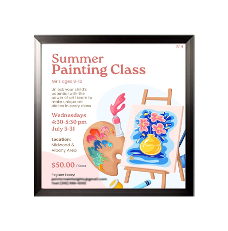 36x36 Poster Frame - SwingFrame Carbon Steel Display for Art, Photos & Posters - Perfect for Home, Office & Gallery Decor