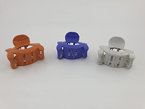 Dhavesai MA Plastic Hair Clutch for Women - Medium Size Trendy Hair Clips (Pack of 3) - Perfect for Ponytails, Buns & Everyday Hairstyles