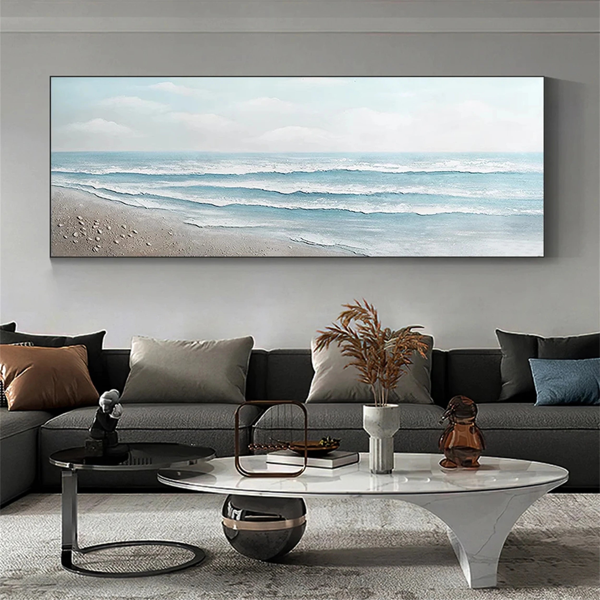 Ocean and Sky Painting #OS 083 - Stunning Seascape Wall Art for Home & Office Decor - Perfect for Living Room, Bedroom or Beach House