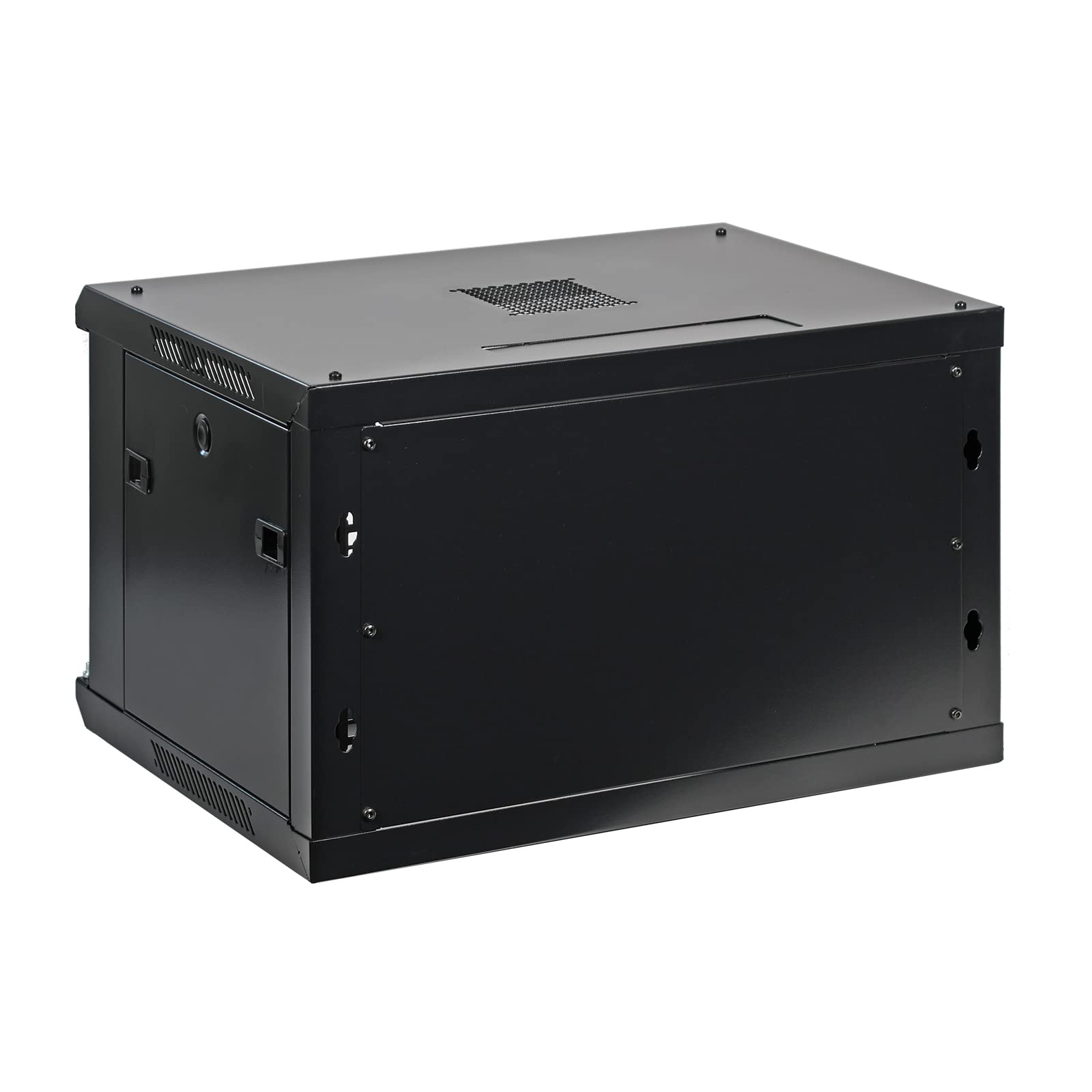 6U Professional Wall Mount Server Cabinet - 19-Inch Network Rack Enclosure with Low-Profile Design (Black) - Ideal for Data Centers, Server Rooms & Home Office Network Setup