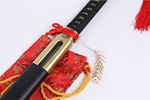 Real Katana Sword - High-Quality Steel Black Blade for Anime Cosplay, Bleach Urahara Kisuke Samurai Sword | Perfect for Collectors, Martial Arts Training & Japanese Culture Enthusiasts
