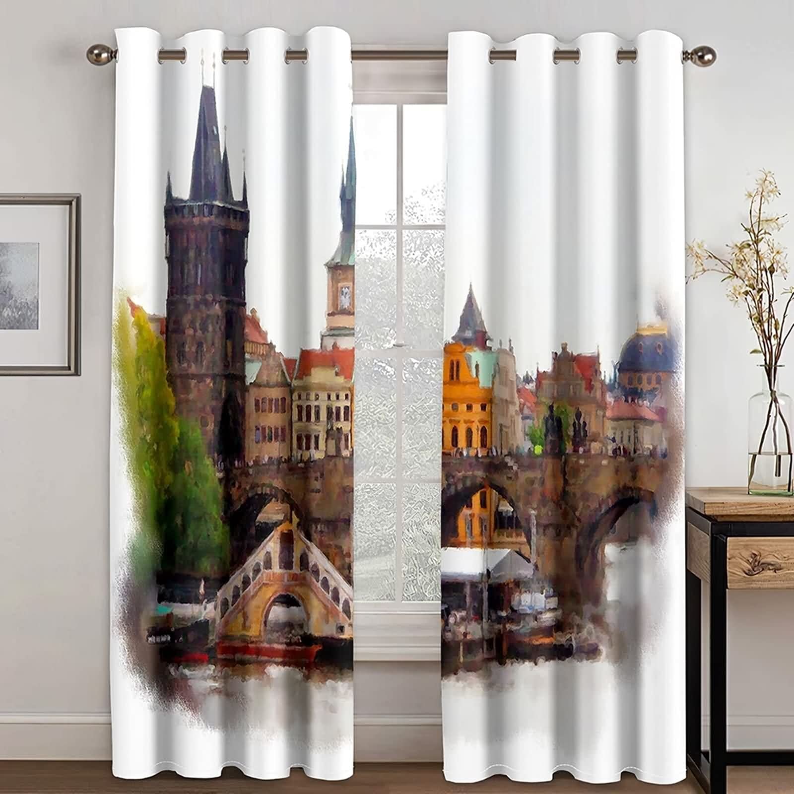 Blackout Curtains for Bedroom - Aooaz Allbright 98% Light Blocking Thermal Insulated Curtains, 2 Panels Polyester Drapes 84Wx108L Inch, White House Style for Living Room & Nursery