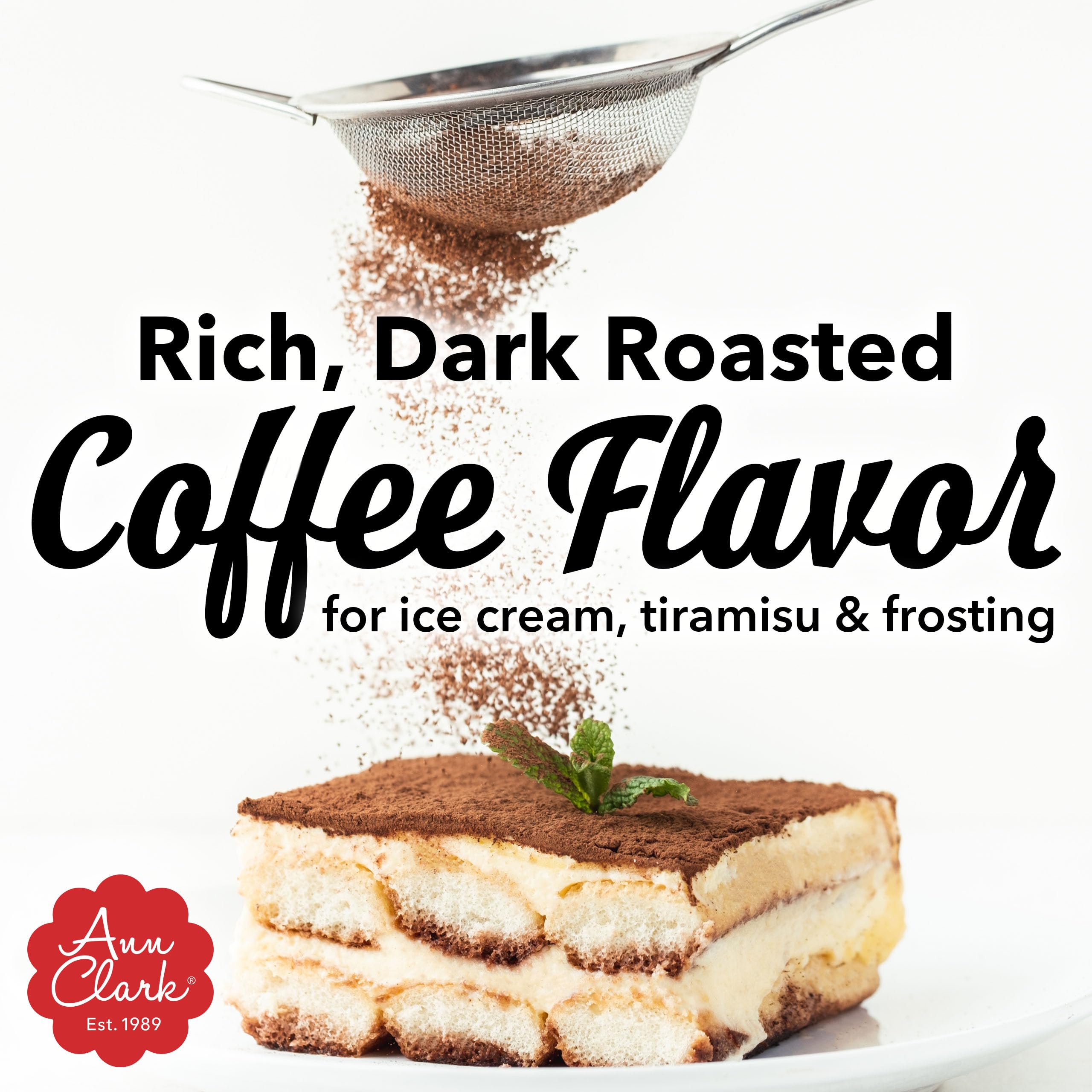 Ann Clark Premium Espresso Powder for Baking, Cooking & Spice Rubs - 71g (2.5oz) - Perfect for Chocolate Desserts, Coffee Rubs & Homemade Seasonings