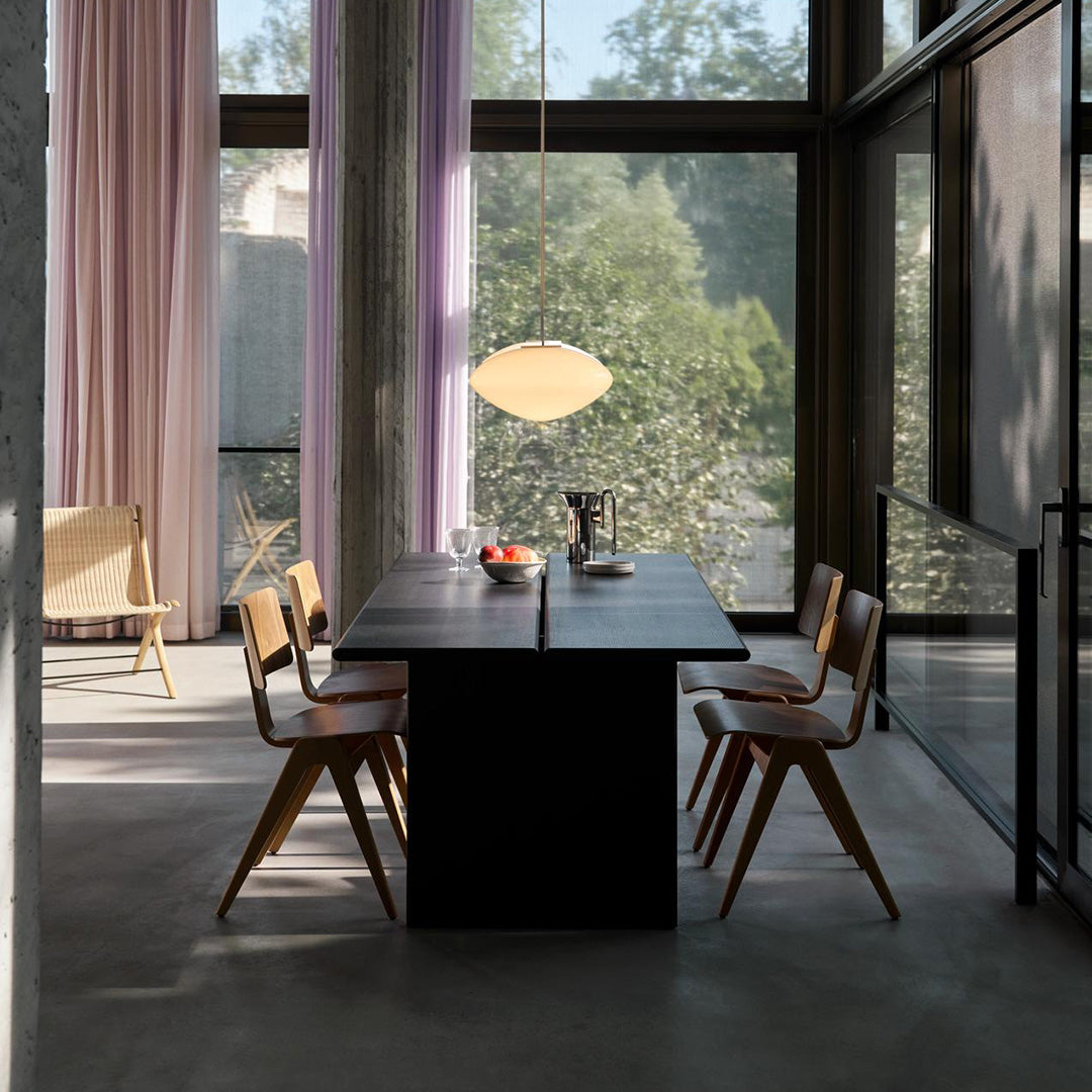 Modern Ita OS1 & OS2 Dining Table Set - Solid Wood Kitchen Table with Extendable Leaf - Perfect for Family Gatherings & Dinner Parties