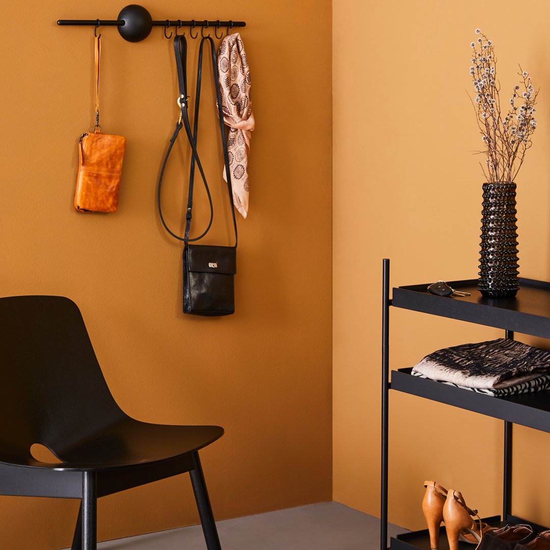 Jeannette Holdgaard Hoop Rack Wood - Stylish Wall-Mounted Jewelry Organizer for Earrings, Necklaces & Bracelets - Perfect for Bedroom, Bathroom or Closet Organization