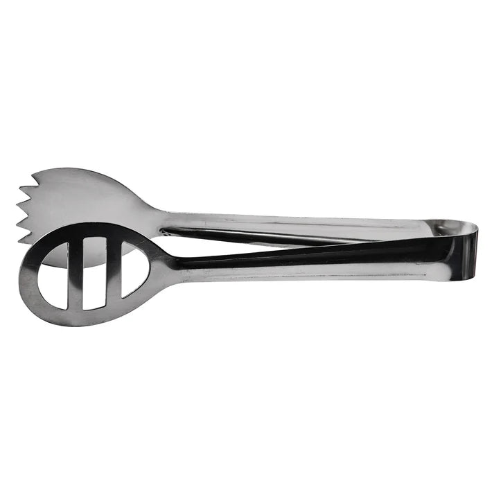 Winco 7.75-Inch Stainless Steel Oval Salad Tongs - Professional Kitchen Serving Utensil for Tossing, Mixing & Serving Salads, Pasta, Fruits & Vegetables