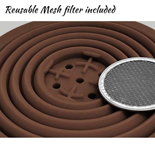 Collapsible Silicone Coffee Dripper - Reusable Pour Over Filter for Camping, Hiking & Home Brewing
