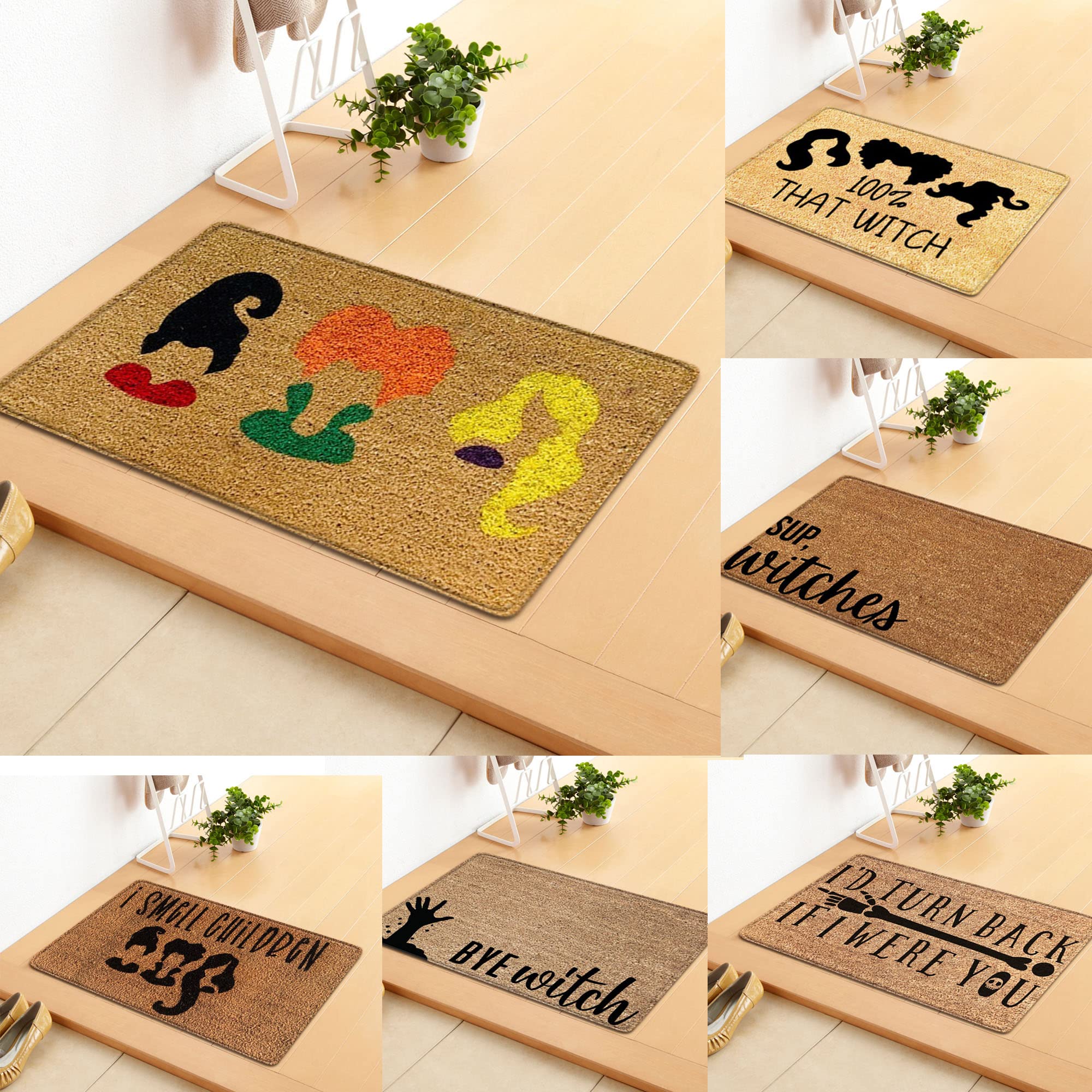 AKWFUNZ Halloween Welcome Doormat - Non-Slip Indoor/Outdoor Rug for Front Door, Kitchen, Bedroom, Living Room - 16x24 Inch Halloween Decor - Perfect for Spooky Season & Holiday Home Decor