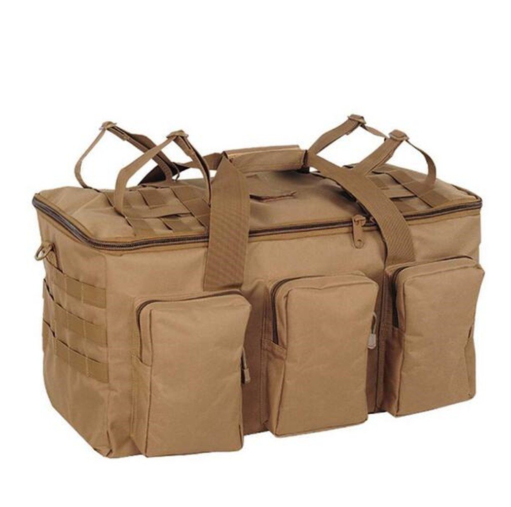 55L Tactical Backpack for Men - Large Capacity Outdoor Mountaineering Rucksack, Durable Wolf Brown Hiking Backpack for Travel, Camping & Military Use
