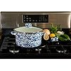 6 Quart Stainless Steel Stock Pot with Lid - Ocean Swirl Design for Soups, Stews & Pasta - Perfect for Home Cooking & Professional Kitchens