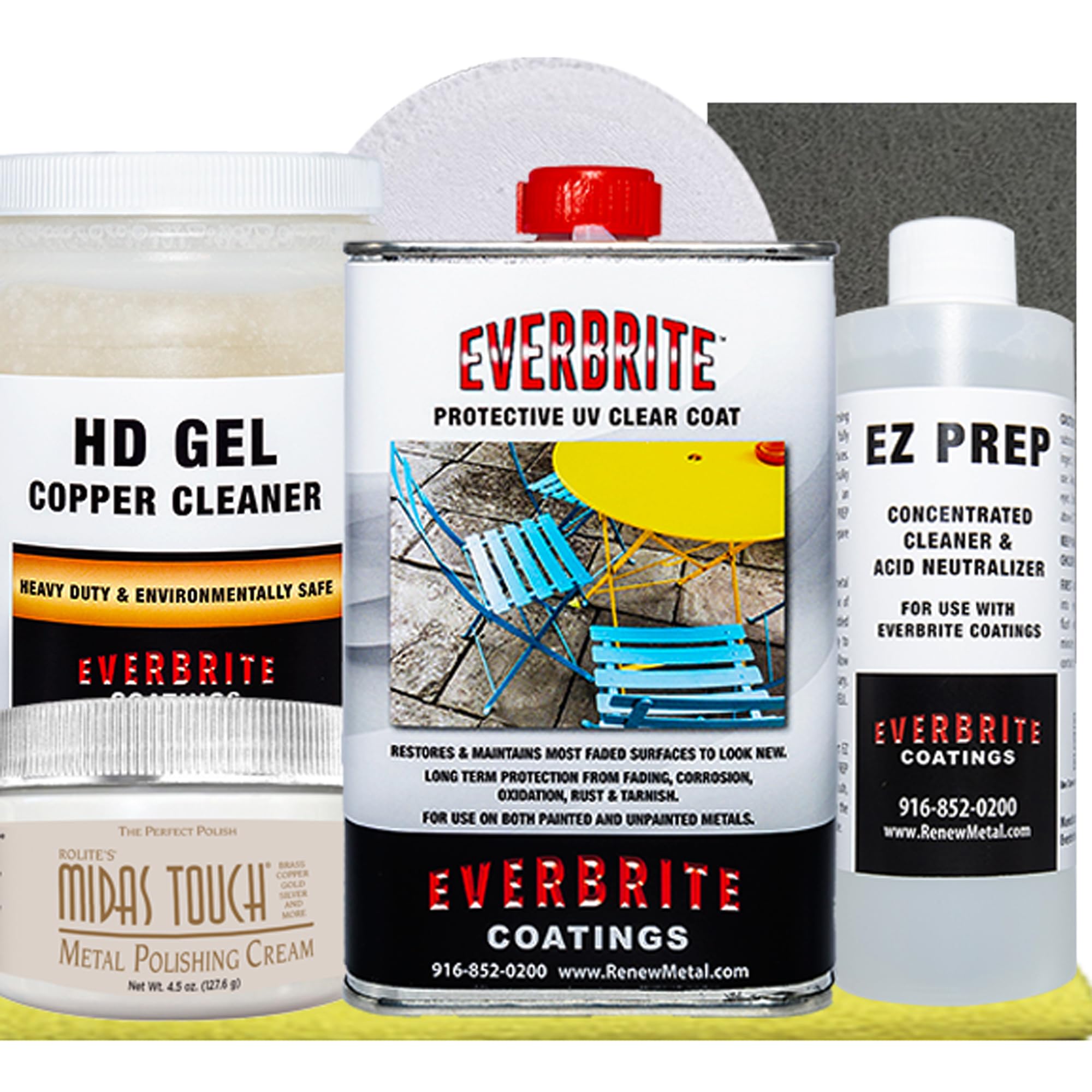 Everbrite 16oz Headlight Restoration Kit with UV Block Gel & Polish – Restore Foggy Headlights for Cars, Trucks & SUVs