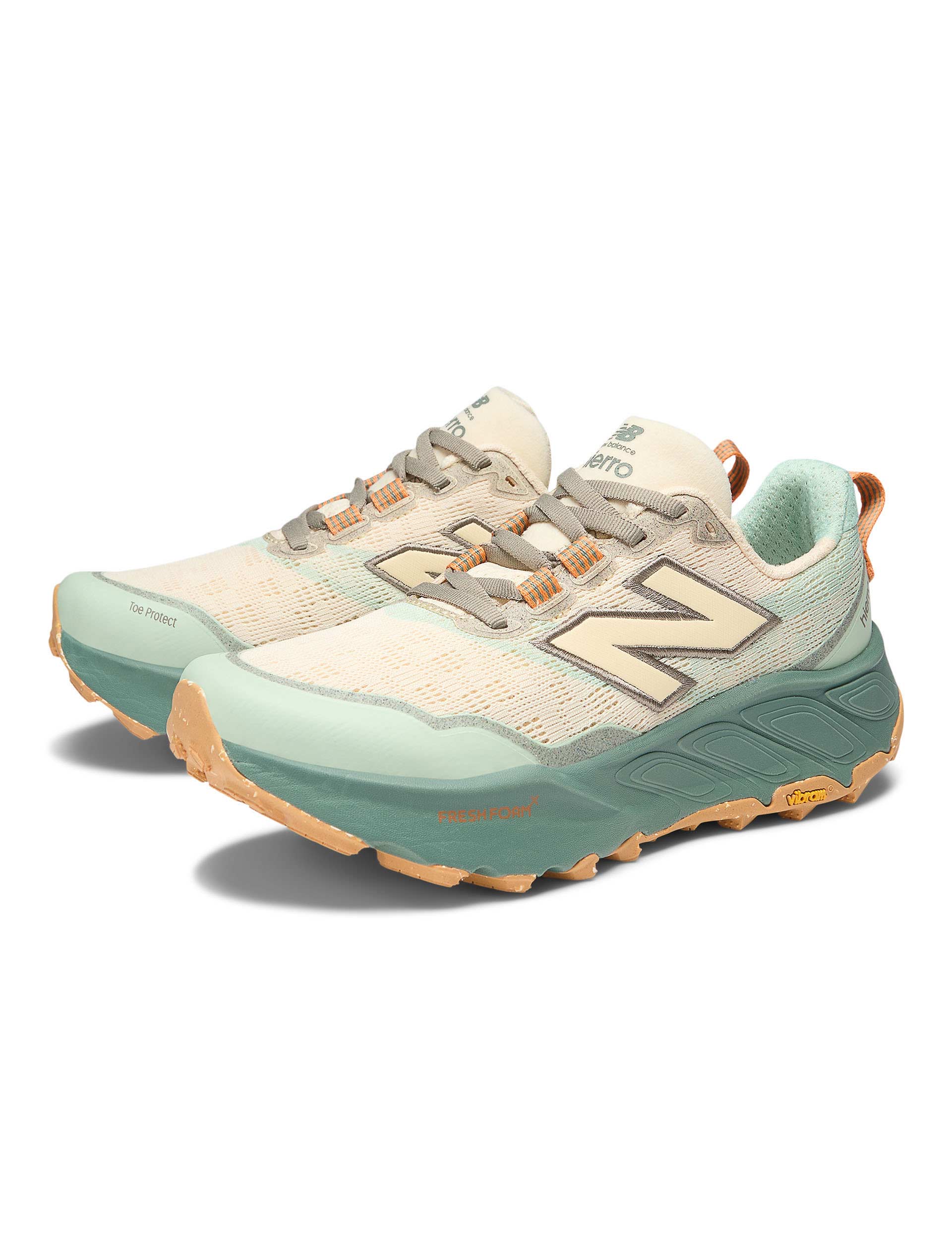 New Balance Fresh Foam X Hierro v9 Trail Running Shoes for Men - Calcium/Dark Juniper - Lightweight Cushioned for Hiking & Outdoor Adventures