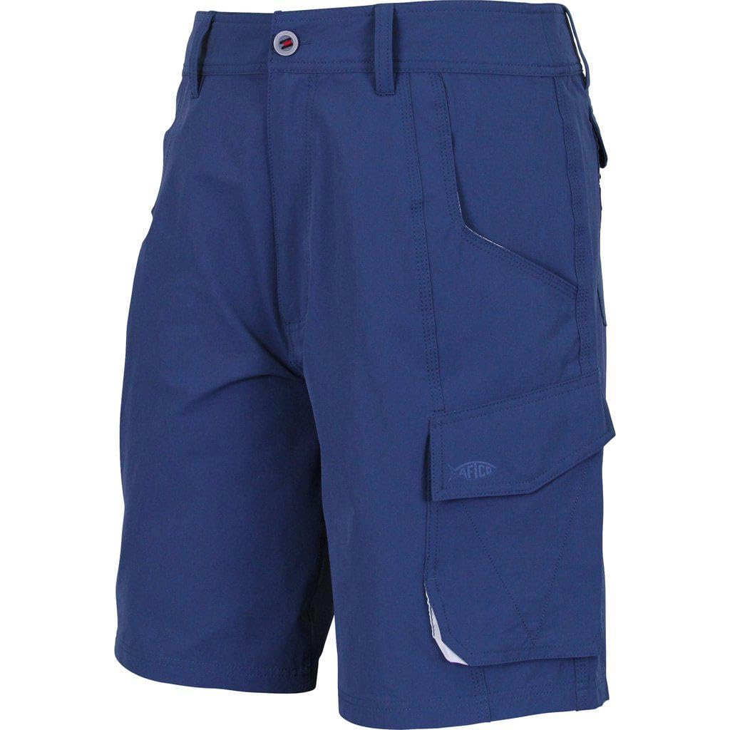 AFTCO Stealth Fishing Shorts - Quick-Dry, UPF 50+ Sun Protection, Lightweight Men's Fishing Shorts for Saltwater & Freshwater Angling - Perfect for Boat Fishing, Surf Casting, and Outdoor Adventures