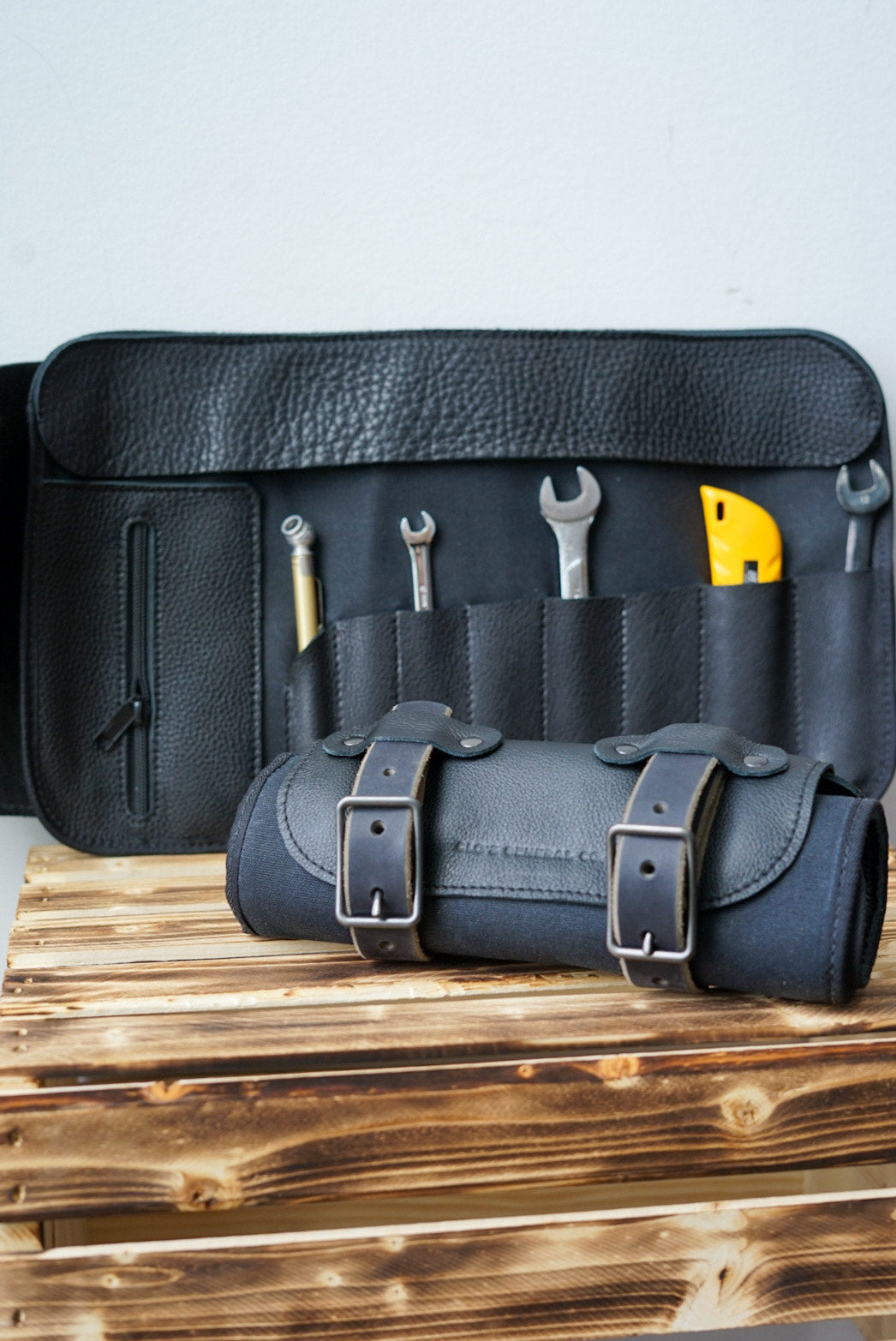 Durable Black Tool Roll Organizer - Heavy Duty Storage Pouch for Wrenches, Screwdrivers & DIY Tools - Perfect for Mechanics, Carpenters & Home Repair
