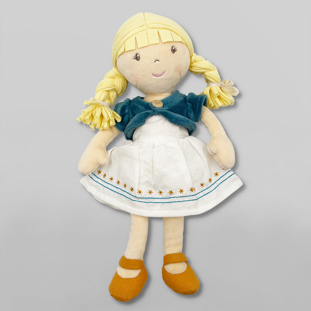 Organic Rag Doll Maria - Handmade Eco-Friendly Soft Toy for Kids | Perfect for Playtime, Nursery Decor & Gift Giving