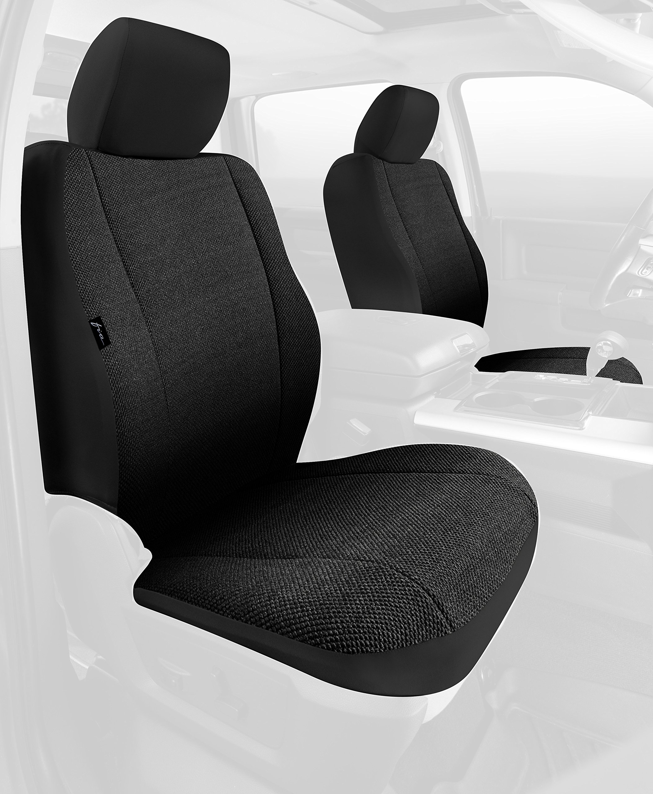 Fia TRS48-32 BLACK TRS40 Solid Wrangler Seat Cover for Jeep Front Bucket Seats - Durable Saddle Blanket Design - Perfect for Off-Roading & Daily Commute