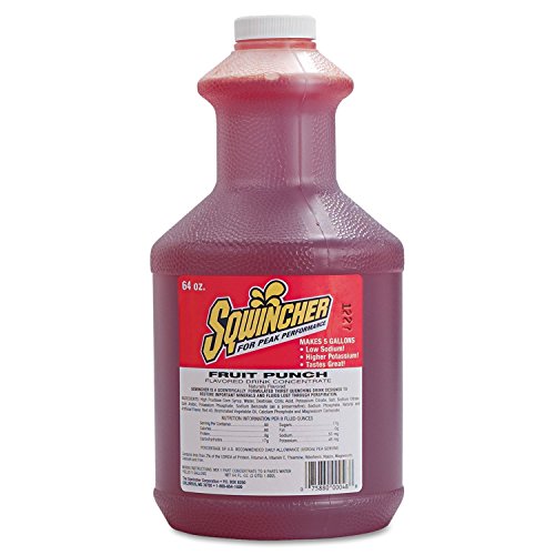 Sqwincher 030325FP Electrolyte Drink Concentrate - Fruit Punch Flavor, 64oz Bottle (6 Pack) | Hydration for Athletes, Workouts & Outdoor Activities