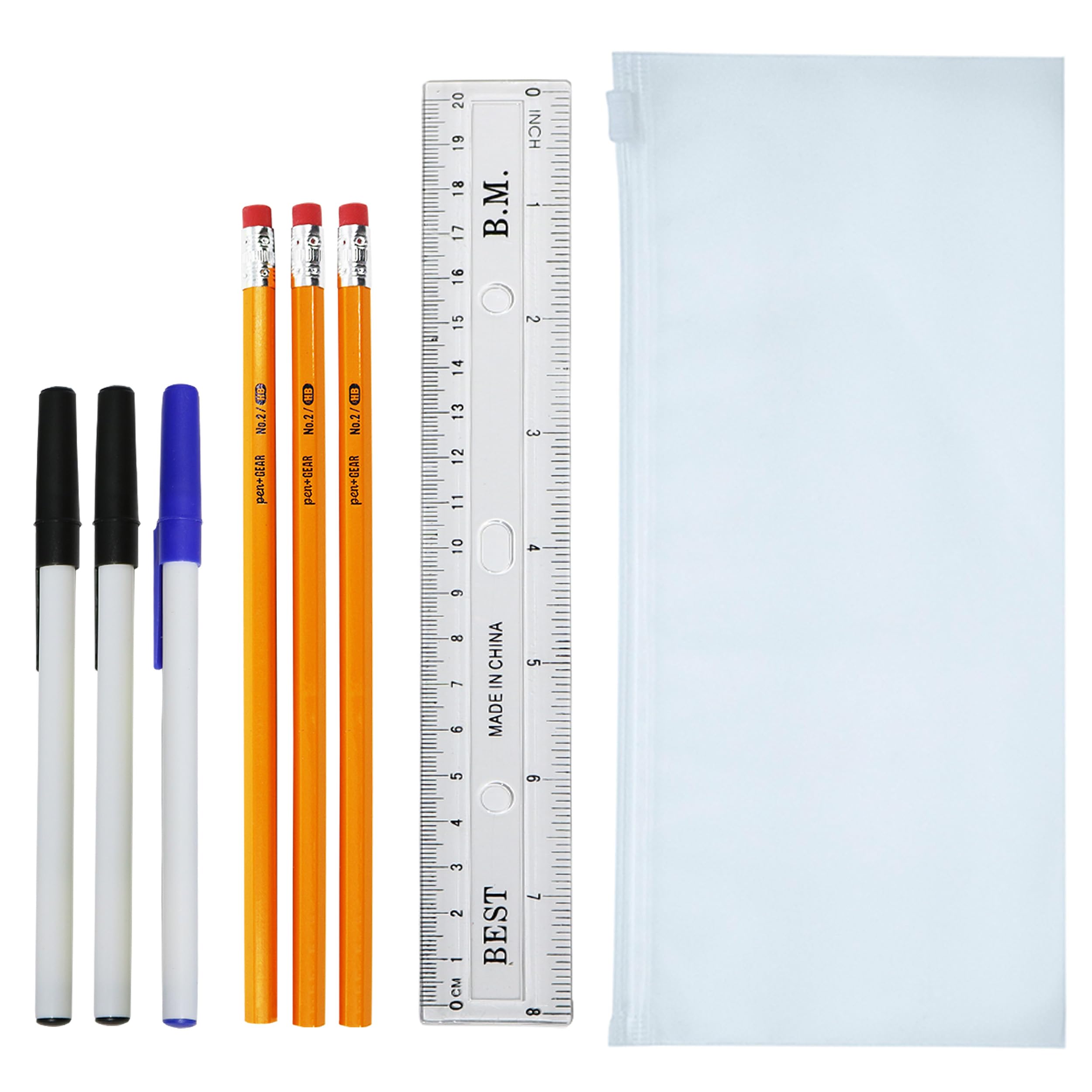 22-Piece Bulk School Supplies Kit for K-12 Students - Essential Classroom Supplies Box with Pens, Pencils & Crayons - Perfect for Elementary, Middle & High School Back to School, Homeschooling & Study Organization