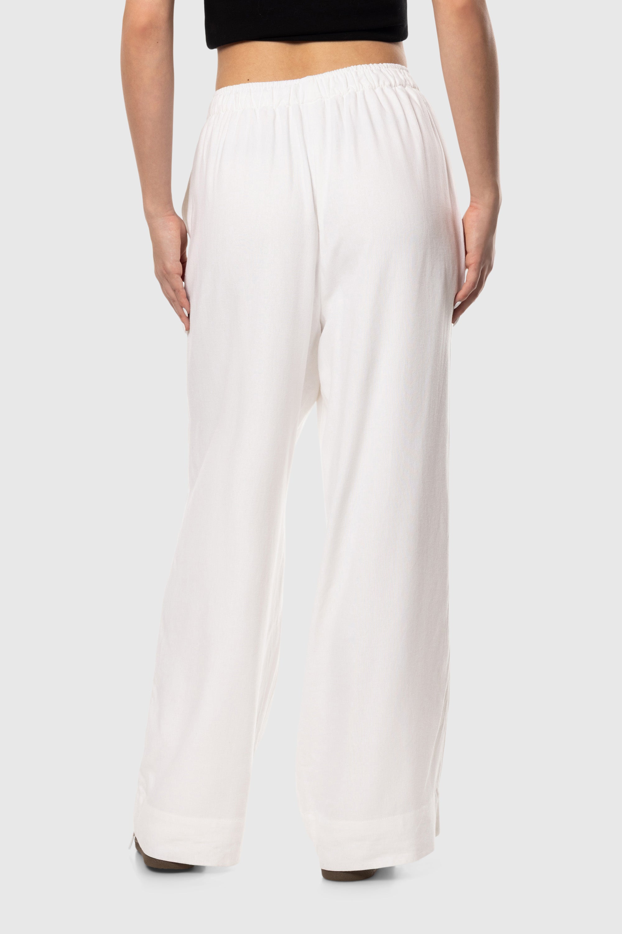 Linen Pants for Women - Soft & Breathable Grey Lilac Casual Trousers - Perfect for Summer, Travel & Relaxation