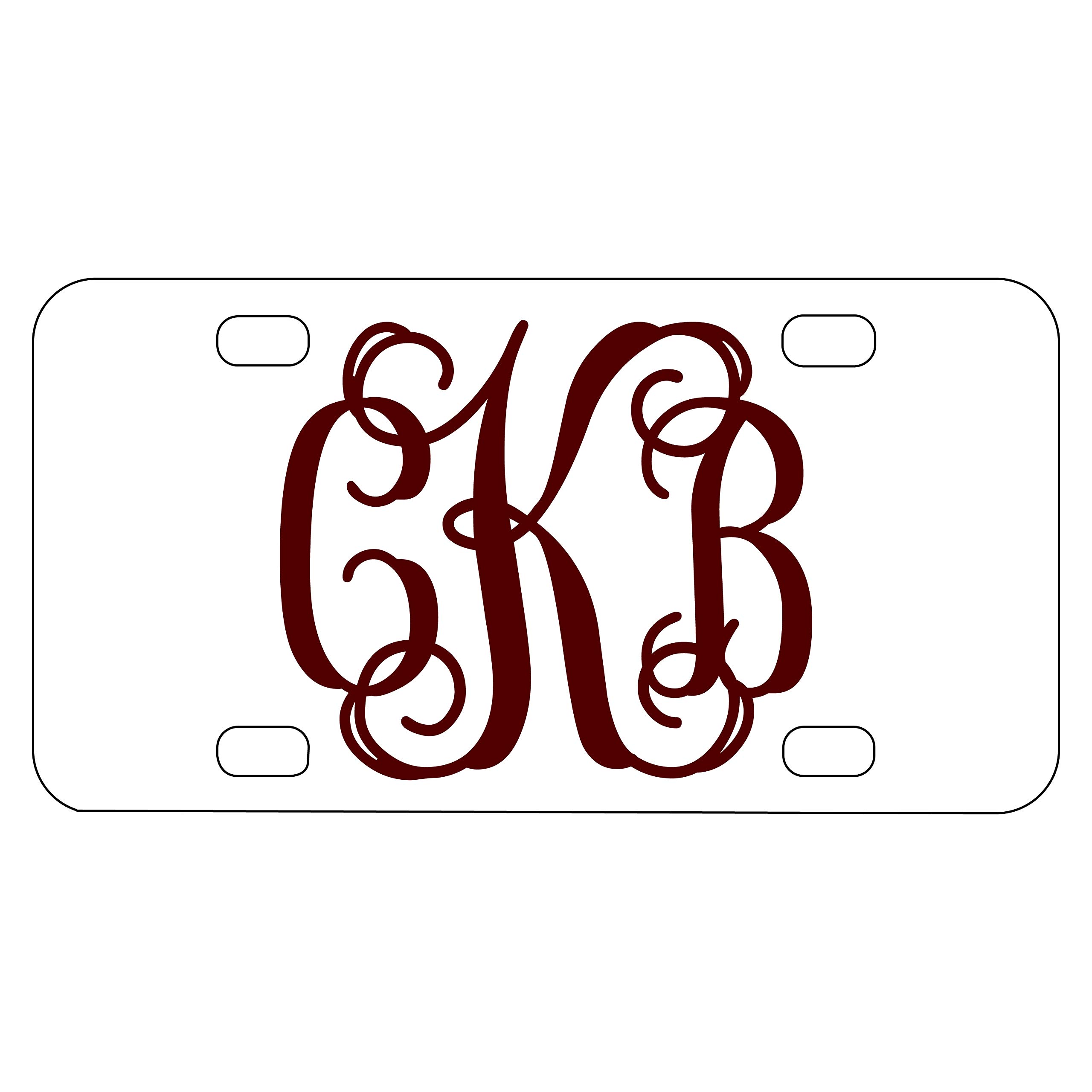 Custom Burgundy Front License Plate - Personalized Text & Logo - Novelty Car Tags for Front Bumper - Perfect for Gifts, Car Shows & Custom Vehicle Styling