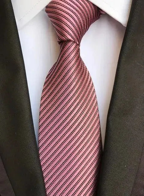 Premium Silk Necktie for Men - Elegant Striped & Plaid Patterns - Perfect for Business, Weddings & Formal Occasions