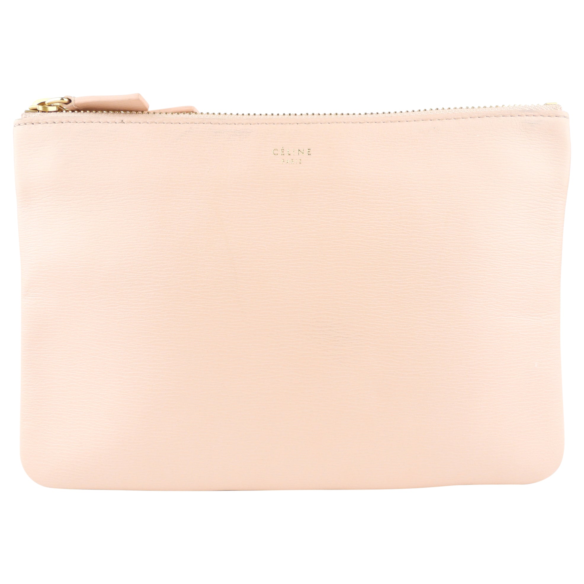 Celine Blush Pink Leather Trio Shoulder Bag for Women - Luxury Crossbody Purse with Adjustable Strap, Perfect for Work, Travel & Evening Out