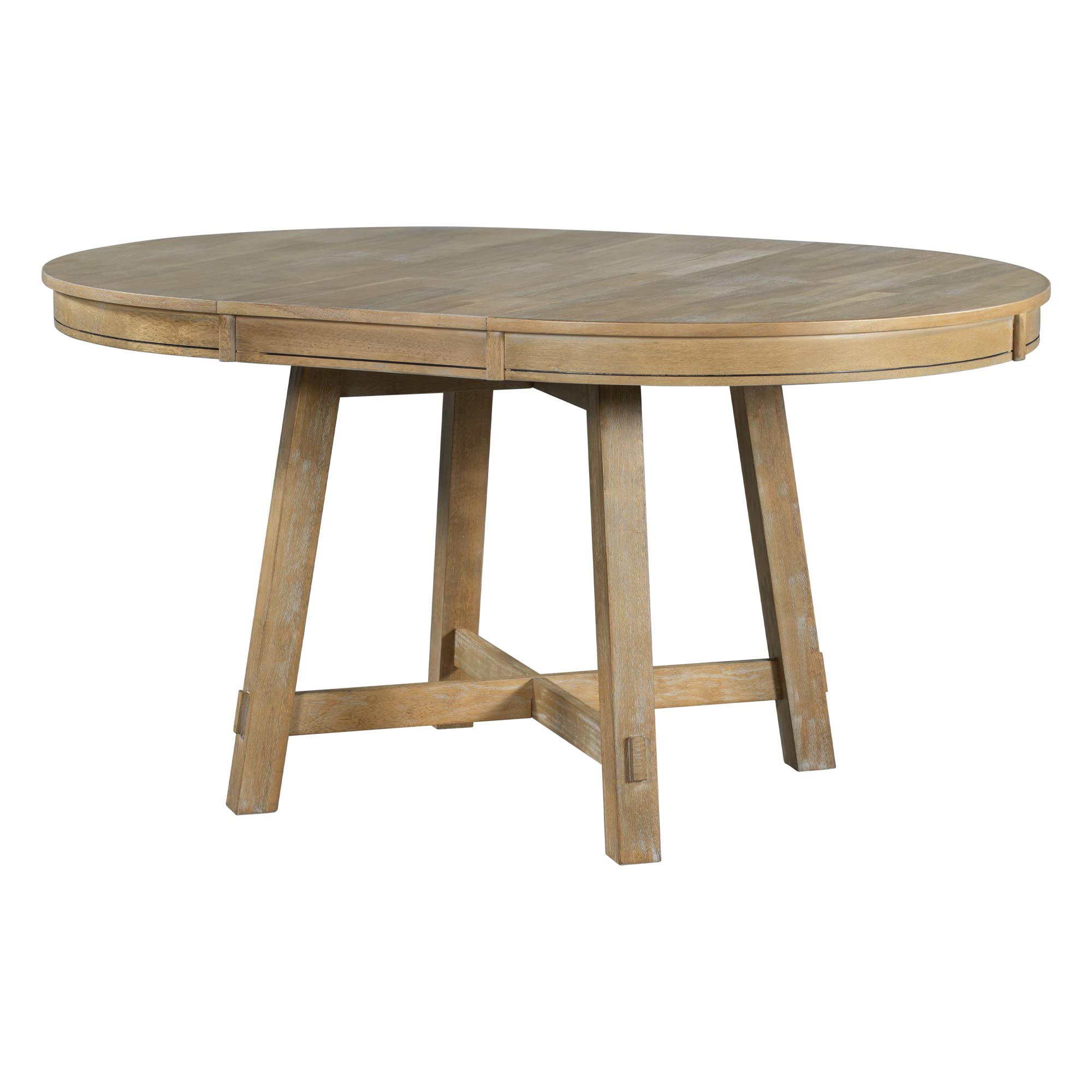 Quarte Farmhouse Round Extendable Dining Table with 16