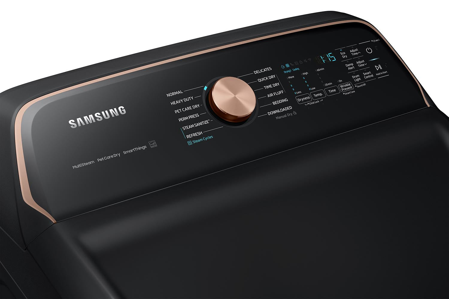 Samsung 7.4 cu.ft Smart Electric Dryer with Pet Care - Black Stainless Steel (DVE54CG7550VAC) - Perfect for Laundry Rooms & Pet Owners
