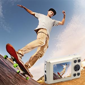 Lyrlody 16MP 720P HD Compact Digital Camera - 2.4 Inch LCD Screen, Portable Video Camera for Vlogging, Travel & Family (Gold, 9.5 x 5.5 x 2.5 cm) - Perfect for Beginners, Kids, Seniors & Everyday Photography