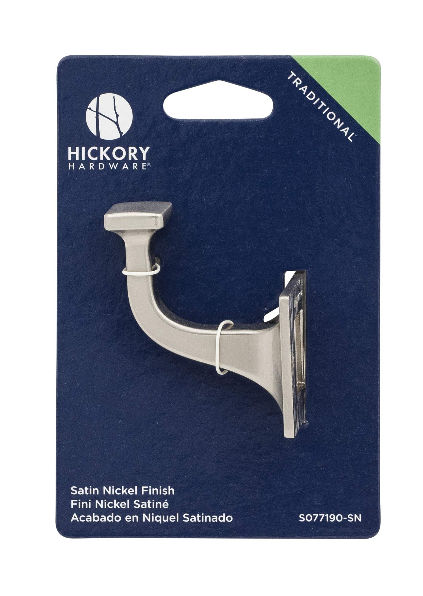 Hickory Hardware Forge Collection Wall Hooks - 10 Pack Satin Nickel Coat Hooks (2-3/4 Inch) for Hanging Coats, Hats, Towels, Robes - Perfect for Entryway, Mudroom, Bathroom & Closet Organization