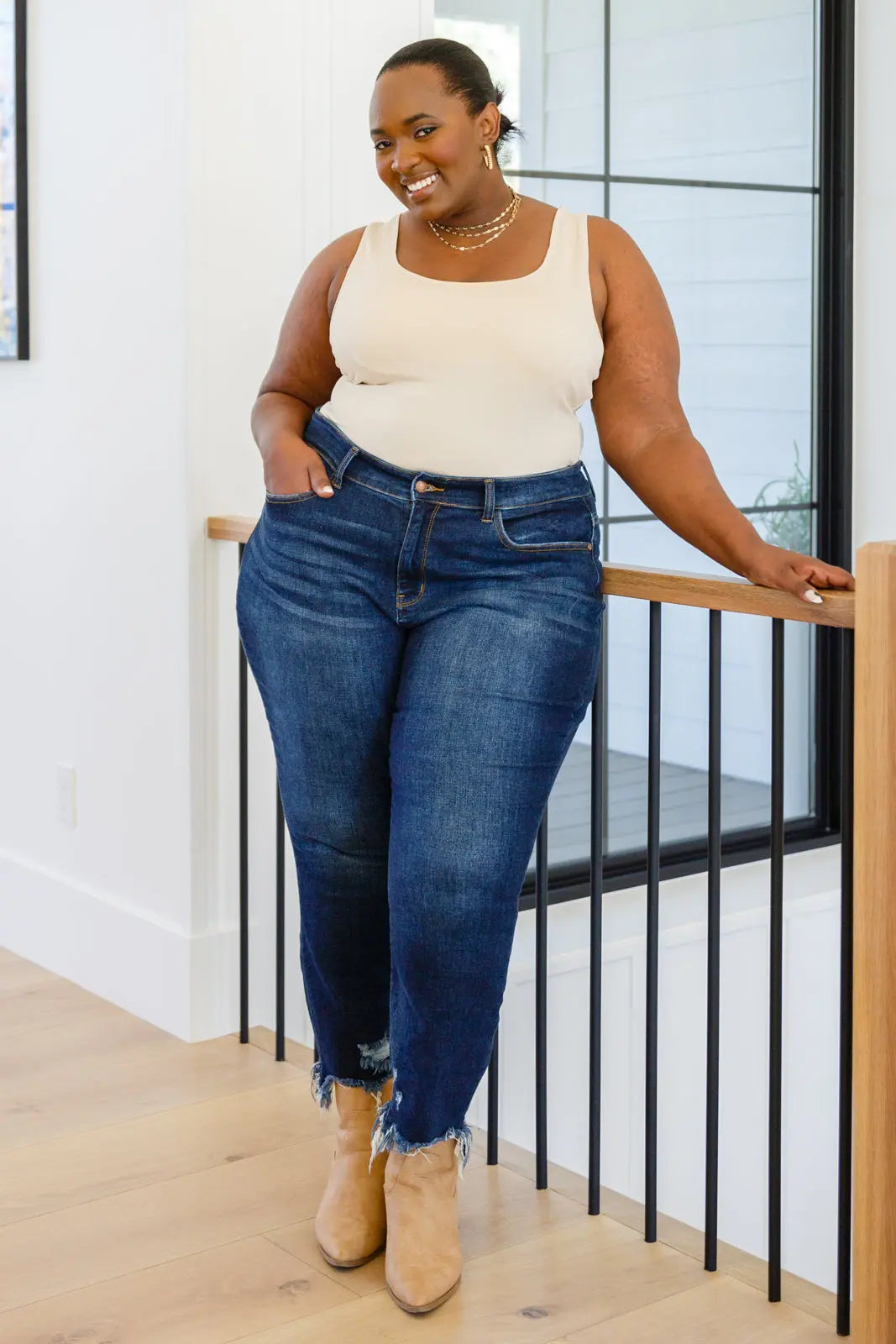 Keep Me Around Bodysuit in Beige | Soft Stretchy Women's Bodysuit | Perfect for Layering, Casual Outfits & Everyday Wear