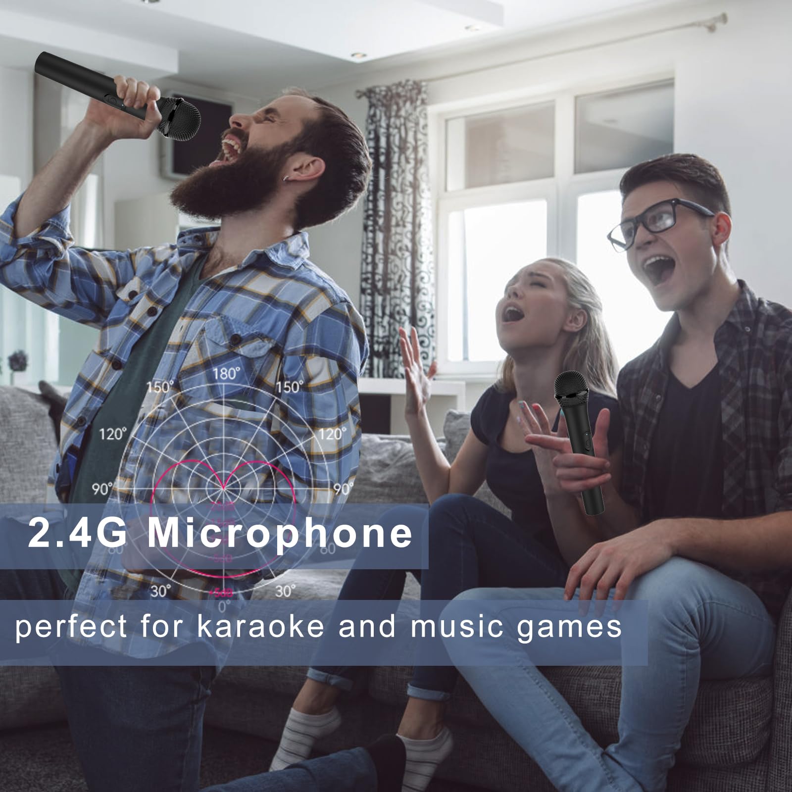 Professional UHF Wireless USB Microphone - Metal Handheld Dynamic Mic with USB Receiver for PC, Laptop, Gaming & Karaoke | Compatible with Xbox Series X/S, PS5, Nintendo Switch OLED & Wii | Perfect for Streaming, Podcasting & Singing Practice