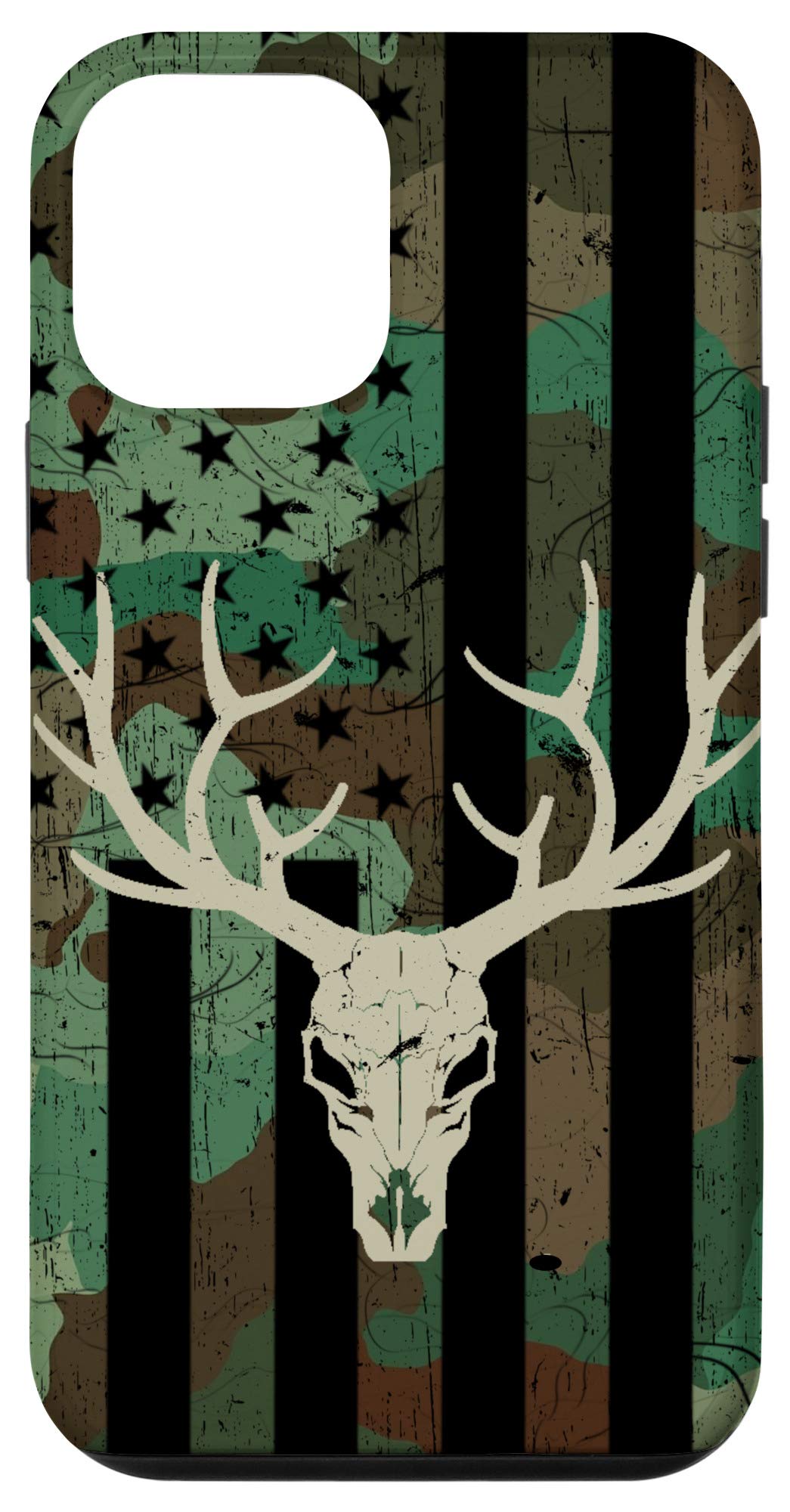 iPhone 12 Mini Camouflage Deer Hunting Phone Case - American Flag Design | Durable Protective Cover for Outdoor Hunting & Adventure Activities