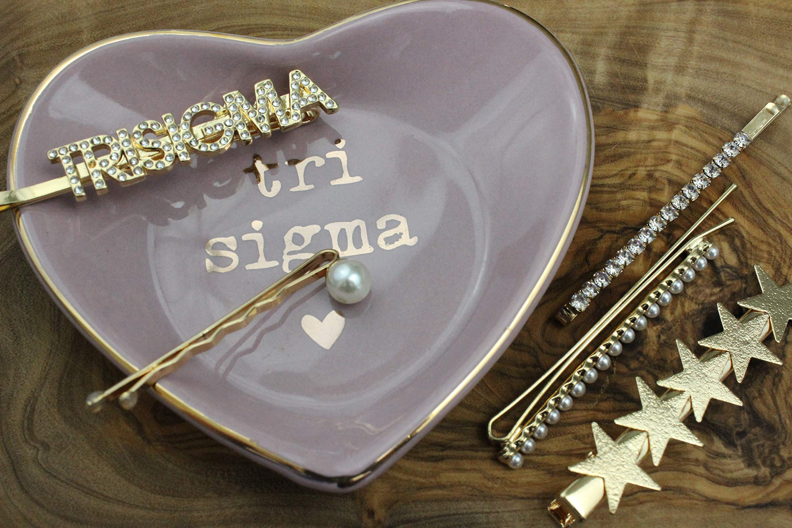 Sigma Sigma Sigma Sorority Hair Clips - 6 Pack | Greek Letter Hair Accessories for College Sisters | Perfect for Sorority Events, Bid Day & Sisterhood Activities
