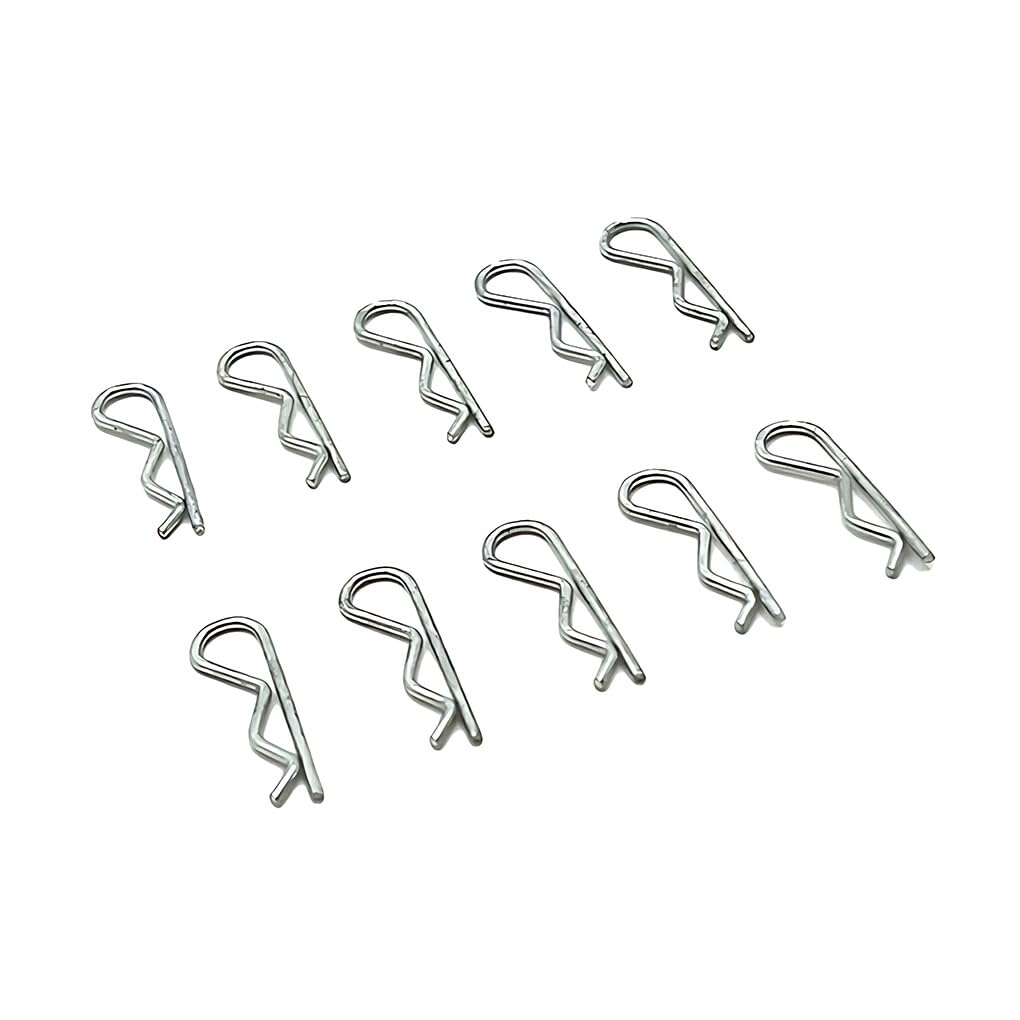Hi.FANCY 10-Pack Stainless Steel RC Body Clips Pins for 1/8 1/10 1/12 1/14 Scale RC Cars - Durable Replacement Parts for Off-Road Racing, Crawling & Bashing