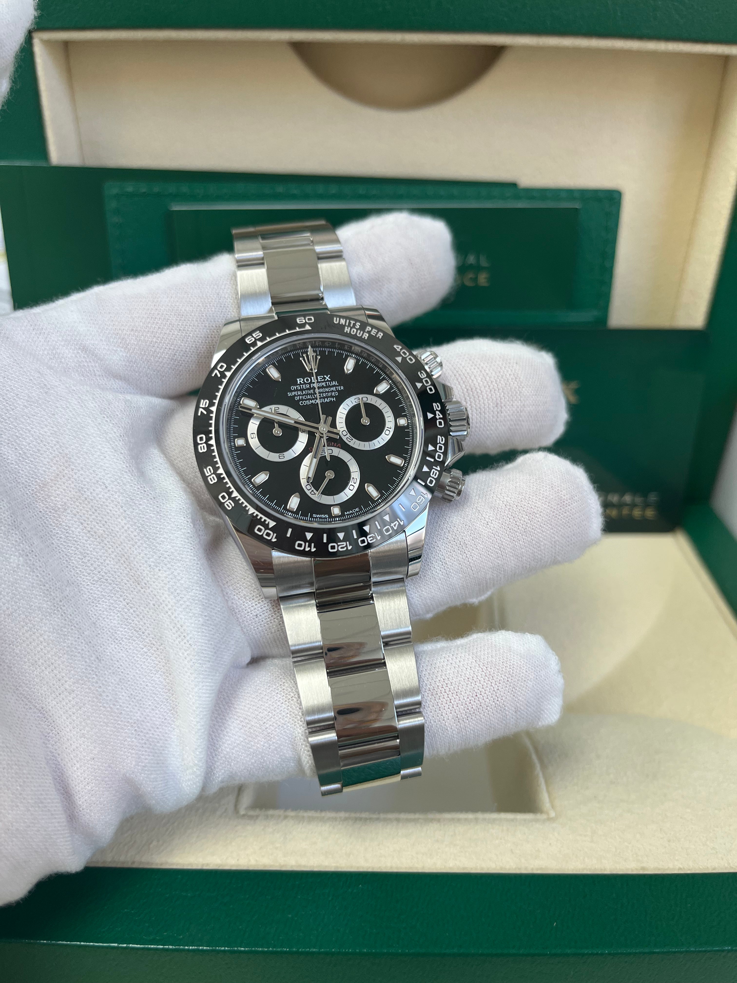 Rolex Daytona 40mm Stainless Steel Watch - Black Index Dial & Ceramic Bezel (Ref# 116500LN) - Luxury Men's Chronograph for Business, Sports & Special Occasions
