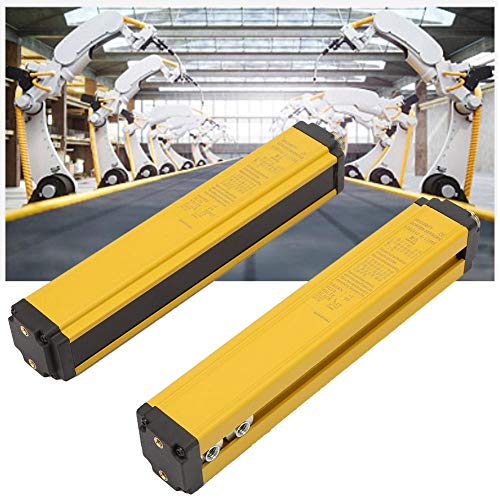 10-Beam A Series Light Curtain Sensor Switch - Safety Light Grating Security Device with Right-Angle Brackets for Industrial Machinery Protection & Automated Production Line Safety