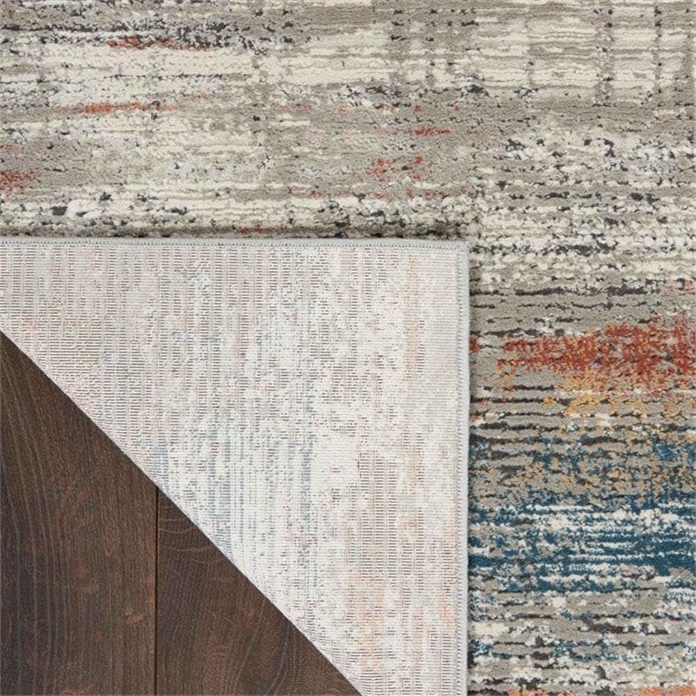 Nourison Rustic Textures Grey/Multi 2'2