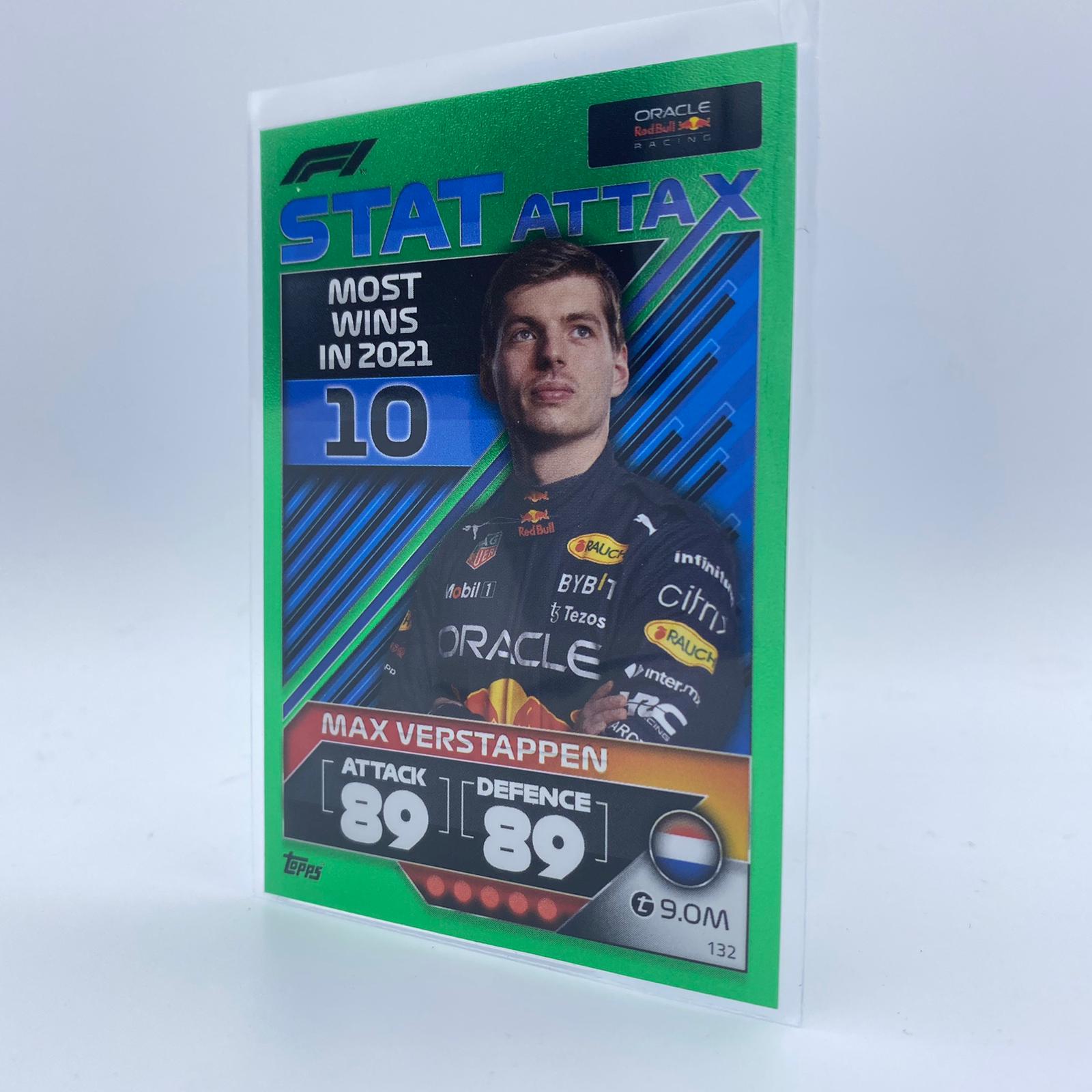 Max Verstappen #132 F1 Stat Attax 284/500 Turbo Attax 2022 - Most Wins Trading Card for Collectors & F1 Fans - Perfect for Sports Memorabilia Collections & Racing Enthusiasts