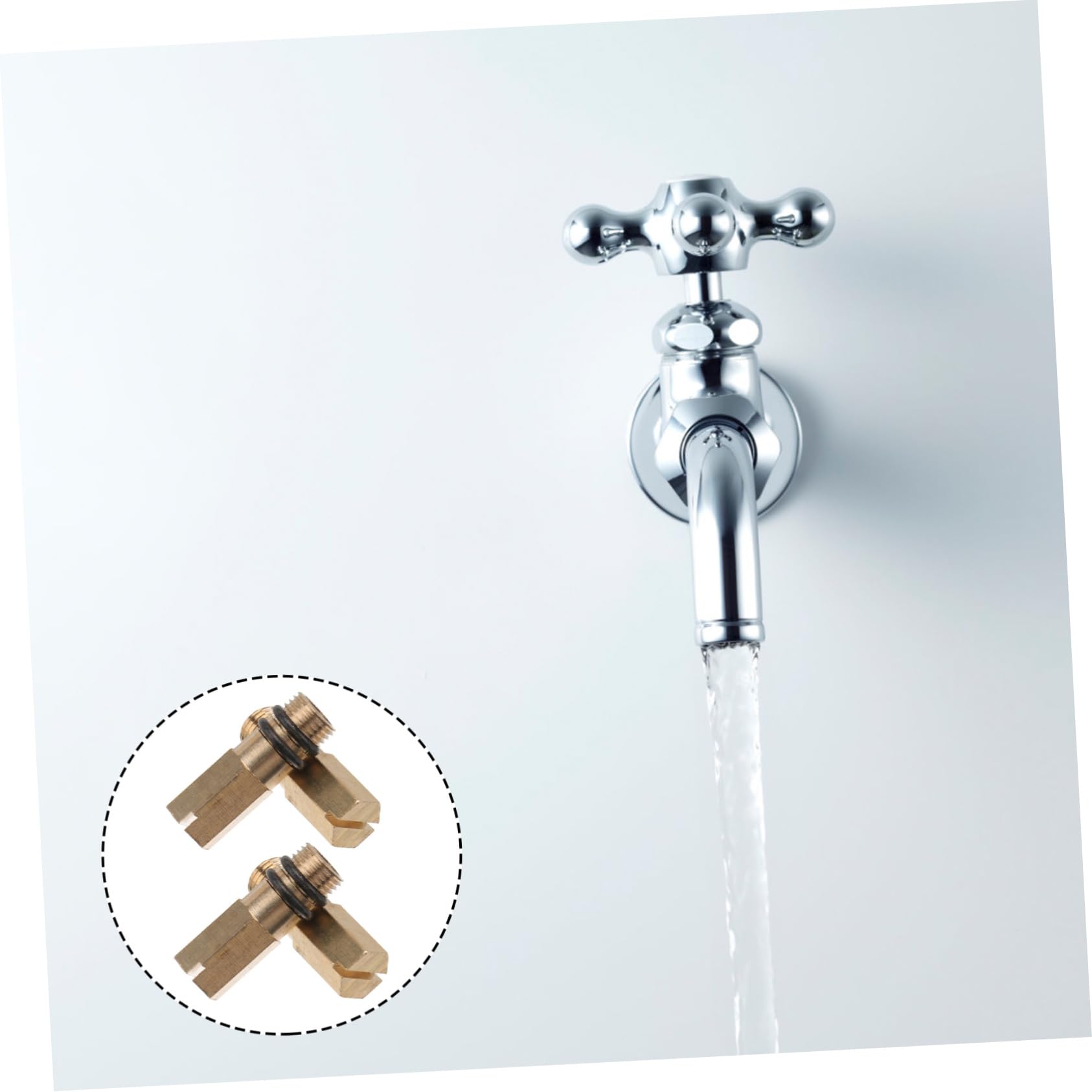 YARNOW 4-Pack Single Hole Faucet Plug Hose Gasket Click-Clack Sink Stopper for Bathroom & Kitchen Sink - Hot and Cold Water Copper Basin Faucet Accessories (Perfect for Leak Prevention & Easy Drain Cleaning)