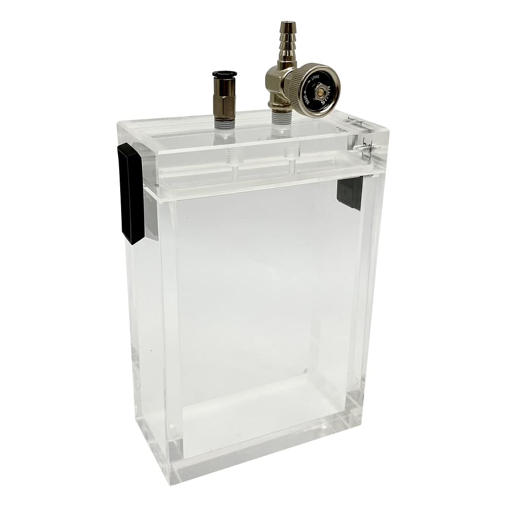 AS ONE Small Vacuum Desiccator 95 x 40 x 140mm (3.74 x 1.57 x 5.51 inches) - 2-4920-08 | Laboratory Moisture Protection for Electronics, Pharmaceuticals & Chemicals | Ideal for Storage, Drying & Preservation