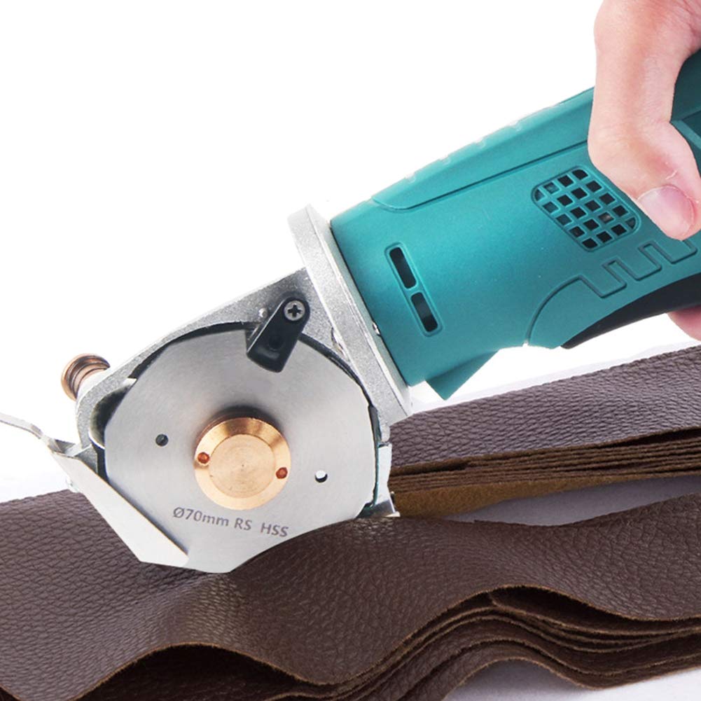 Upgraded Electric Fabric Scissors - Portable Round Knife Cutter with 4000mAh Lithium Battery, 25mm Cutting Thickness - Perfect for Leather Furniture & Clothing DIY Projects