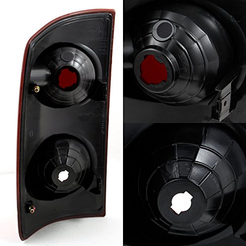 AKKON Black Dual Halo Projector LED Headlights + Dark Red Tail Lights for 2007-2009 Dodge Ram 1500/2500/3500 - Upgrade Your Truck Lighting for Night Driving & Off-Road Adventures