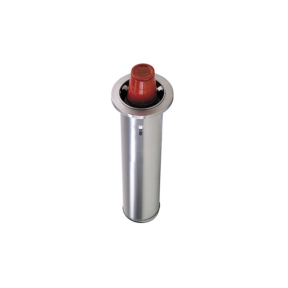 Stainless Steel In-Counter Cup Dispenser for 8 oz to 44 oz Cups - Adjustable Spring-Loaded Design (6-7/8