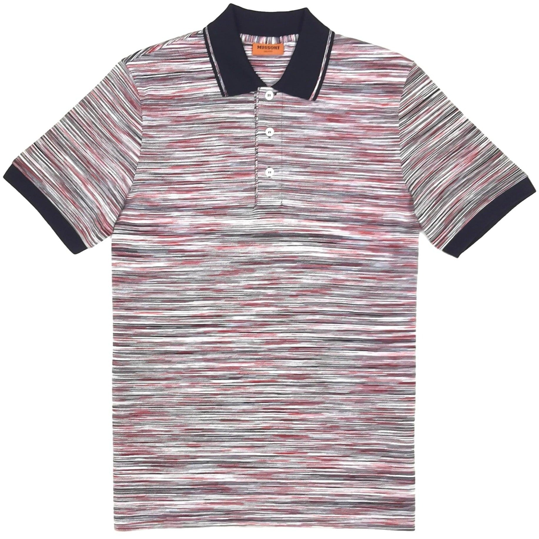 Missoni Classic Stripe Polo Shirt for Men | Italian Luxury Cotton Knit Shirt | Casual & Business Wear | Perfect for Office, Golf & Summer Outings